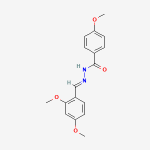 molecular formula C17H18N2O4 B11696818 N'-[(E)-(2,4-dimethoxyphenyl)methylidene]-4-methoxybenzohydrazide 