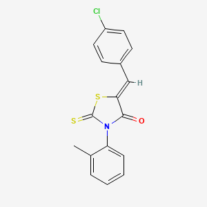 (5Z)-5-[(4-chlorophenyl)methylidene]-3-(2-methylphenyl)-2-sulfanylidene-1,3-thiazolidin-4-one