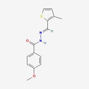 4-methoxy-N'-[(E)-(3-methylthiophen-2-yl)methylidene]benzohydrazide