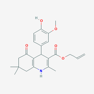 Prop-2-en-1-yl 4-(4-hydroxy-3-methoxyphenyl)-2,7,7-trimethyl-5-oxo-1,4,5,6,7,8-hexahydroquinoline-3-carboxylate