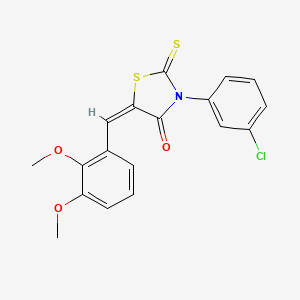 (5E)-3-(3-chlorophenyl)-5-(2,3-dimethoxybenzylidene)-2-thioxo-1,3-thiazolidin-4-one