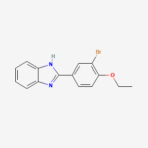 molecular formula C15H13BrN2O B1169688 2-(3-bromo-4-ethoxyphenyl)-1H-benzimidazole 