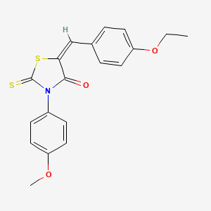 (5E)-5-[(4-ethoxyphenyl)methylidene]-3-(4-methoxyphenyl)-2-sulfanylidene-1,3-thiazolidin-4-one