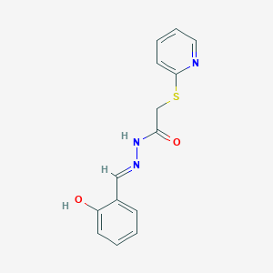 N'-[(E)-(2-hydroxyphenyl)methylidene]-2-(pyridin-2-ylsulfanyl)acetohydrazide