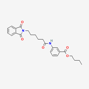 butyl 3-[6-(1,3-dioxo-2,3-dihydro-1H-isoindol-2-yl)hexanamido]benzoate