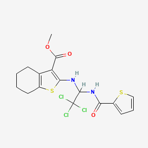 Methyl 2-({2,2,2-trichloro-1-[(thiophen-2-ylcarbonyl)amino]ethyl}amino)-4,5,6,7-tetrahydro-1-benzothiophene-3-carboxylate