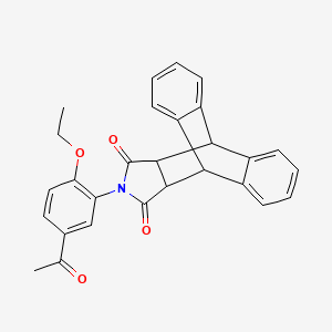 17-(5-Acetyl-2-ethoxyphenyl)-17-azapentacyclo[6.6.5.0~2,7~.0~9,14~.0~15,19~]nonadeca-2,4,6,9,11,13-hexaene-16,18-dione (non-preferred name)