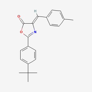 molecular formula C21H21NO2 B11696983 (4Z)-2-(4-tert-butylphenyl)-4-(4-methylbenzylidene)-1,3-oxazol-5(4H)-one 