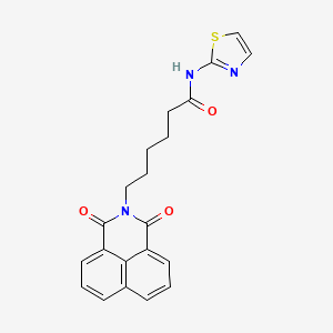 molecular formula C21H19N3O3S B11697000 6-(1,3-dioxo-1H-benzo[de]isoquinolin-2(3H)-yl)-N-(thiazol-2-yl)hexanamide 