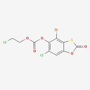 molecular formula C10H5BrCl2O5S B11697015 4-Bromo-6-chloro-2-oxo-1,3-benzoxathiol-5-yl 2-chloroethyl carbonate 