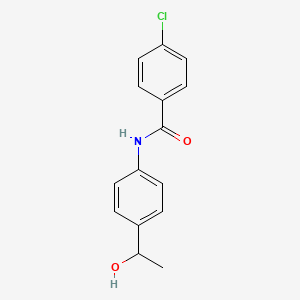 molecular formula C15H14ClNO2 B1169703 4-chloro-N-[4-(1-hydroxyethyl)phenyl]benzamide 
