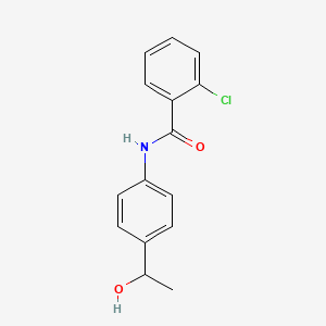 molecular formula C15H14ClNO2 B1169704 2-chloro-N-[4-(1-hydroxyethyl)phenyl]benzamide 
