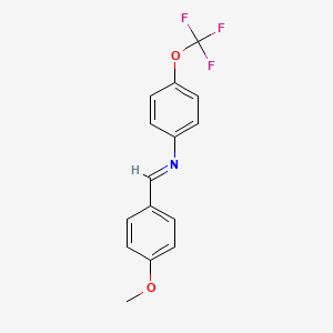 molecular formula C15H12F3NO2 B11697055 N-[(E)-(4-methoxyphenyl)methylidene]-4-(trifluoromethoxy)aniline 