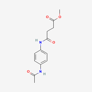 molecular formula C13H16N2O4 B11697077 Methyl 4-{[4-(acetylamino)phenyl]amino}-4-oxobutanoate 