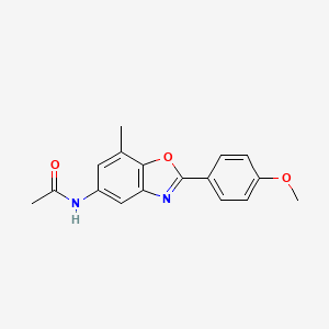 molecular formula C17H16N2O3 B1169711 N-[2-(4-methoxyphenyl)-7-methyl-1,3-benzoxazol-5-yl]acetamide 