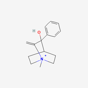 molecular formula C15H20NO+ B11697139 3-Hydroxy-1-methyl-2-methylidene-3-phenyl-1-azabicyclo[2.2.2]octan-1-ium 