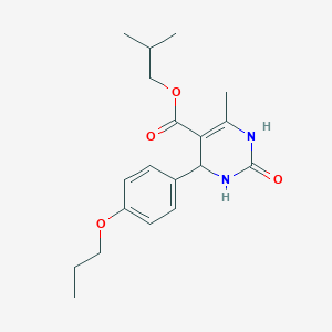 2-Methylpropyl 6-methyl-2-oxo-4-(4-propoxyphenyl)-1,2,3,4-tetrahydropyrimidine-5-carboxylate