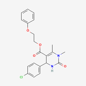 2-Phenoxyethyl 4-(4-chlorophenyl)-1,6-dimethyl-2-oxo-1,2,3,4-tetrahydropyrimidine-5-carboxylate