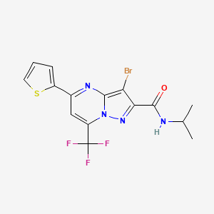 3-bromo-N-(propan-2-yl)-5-(thiophen-2-yl)-7-(trifluoromethyl)pyrazolo[1,5-a]pyrimidine-2-carboxamide