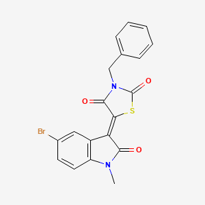 (5Z)-3-benzyl-5-(5-bromo-1-methyl-2-oxo-1,2-dihydro-3H-indol-3-ylidene)-1,3-thiazolidine-2,4-dione