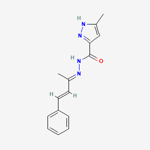 3-methyl-N'-[(2E,3E)-4-phenylbut-3-en-2-ylidene]-1H-pyrazole-5-carbohydrazide