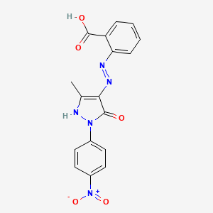 2-{(2E)-2-[3-methyl-1-(4-nitrophenyl)-5-oxo-1,5-dihydro-4H-pyrazol-4-ylidene]hydrazinyl}benzoic acid