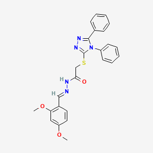 N'-[(E)-(2,4-dimethoxyphenyl)methylidene]-2-[(4,5-diphenyl-4H-1,2,4-triazol-3-yl)sulfanyl]acetohydrazide