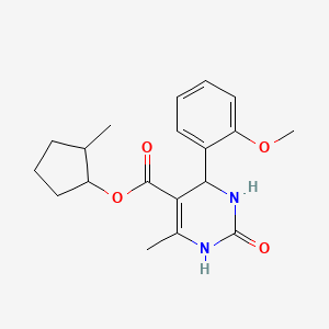 2-Methylcyclopentyl 4-(2-methoxyphenyl)-6-methyl-2-oxo-1,2,3,4-tetrahydropyrimidine-5-carboxylate