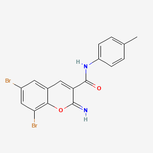 6,8-dibromo-2-imino-N-(4-methylphenyl)-2H-chromene-3-carboxamide