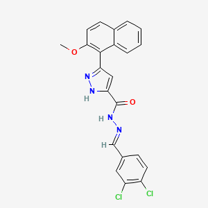 N'-[(E)-(3,4-Dichlorophenyl)methylidene]-3-(2-methoxy-1-naphthyl)-1H-pyrazole-5-carbohydrazide