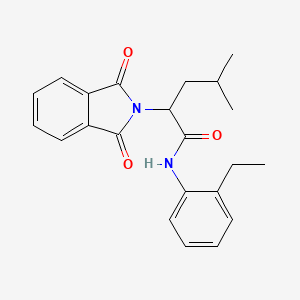 2-(1,3-dioxobenzo[c]azolidin-2-yl)-N-(2-ethylphenyl)-4-methylpentanamide