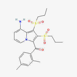 [8-Amino-1,2-bis(propylsulfonyl)indolizin-3-yl](2,4-dimethylphenyl)methanone