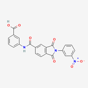 3-({[2-(3-nitrophenyl)-1,3-dioxo-2,3-dihydro-1H-isoindol-5-yl]carbonyl}amino)benzoic acid