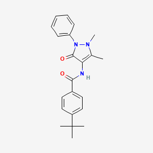 4-tert-butyl-N-(1,5-dimethyl-3-oxo-2-phenyl-2,3-dihydro-1H-pyrazol-4-yl)benzamide