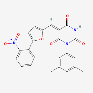 (5Z)-1-(3,5-dimethylphenyl)-2-hydroxy-5-{[5-(2-nitrophenyl)furan-2-yl]methylidene}pyrimidine-4,6(1H,5H)-dione