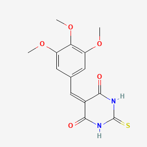 2-Thioxo-5-(3,4,5-trimethoxybenzylidene)hexahydropyrimidine-4,6-dione