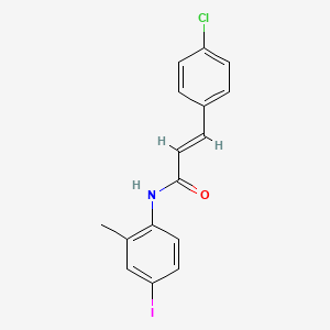 (2E)-3-(4-chlorophenyl)-N-(4-iodo-2-methylphenyl)prop-2-enamide