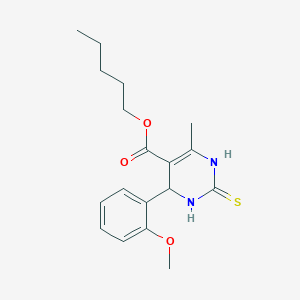 Pentyl 4-(2-methoxyphenyl)-6-methyl-2-thioxo-1,2,3,4-tetrahydropyrimidine-5-carboxylate