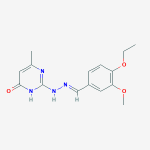 2-[(2E)-2-(4-ethoxy-3-methoxybenzylidene)hydrazinyl]-6-methylpyrimidin-4-ol