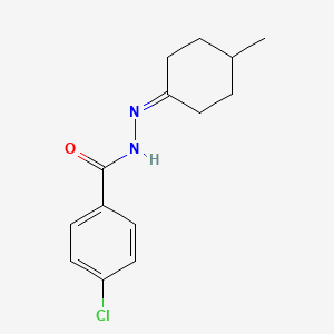 molecular formula C14H17ClN2O B11697543 4-Chloro-N'-(4-methylcyclohexylidene)benzohydrazide 