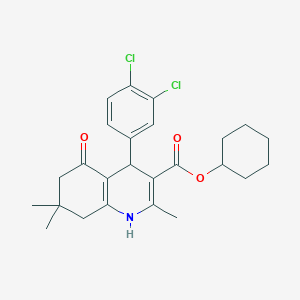 Cyclohexyl 4-(3,4-dichlorophenyl)-2,7,7-trimethyl-5-oxo-1,4,5,6,7,8-hexahydroquinoline-3-carboxylate