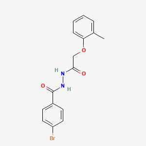 4-bromo-N'-[(2-methylphenoxy)acetyl]benzohydrazide