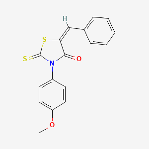 molecular formula C17H13NO2S2 B11697571 5-Benzylidene-3-(4-methoxy-phenyl)-2-thioxo-thiazolidin-4-one 