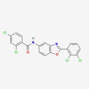 2,4-dichloro-N-[2-(2,3-dichlorophenyl)-1,3-benzoxazol-5-yl]benzamide