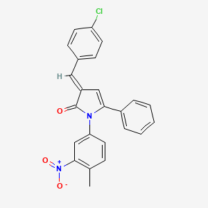 (3E)-3-(4-chlorobenzylidene)-1-(4-methyl-3-nitrophenyl)-5-phenyl-1,3-dihydro-2H-pyrrol-2-one