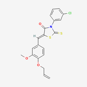 (5Z)-3-(3-chlorophenyl)-5-[3-methoxy-4-(prop-2-en-1-yloxy)benzylidene]-2-thioxo-1,3-thiazolidin-4-one