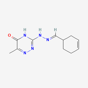 3-[(2E)-2-(cyclohex-3-en-1-ylmethylidene)hydrazinyl]-6-methyl-1,2,4-triazin-5-ol