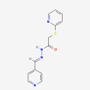 molecular formula C13H12N4OS B11697638 N'-[(E)-pyridin-4-ylmethylidene]-2-(pyridin-2-ylsulfanyl)acetohydrazide 