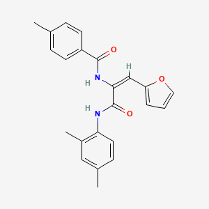 molecular formula C23H22N2O3 B11697644 (2E)-N-(2,4-dimethylphenyl)-3-(furan-2-yl)-2-[(4-methylphenyl)formamido]prop-2-enamide 