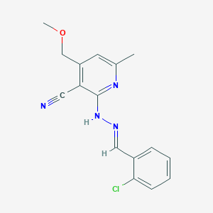 2-[(2E)-2-(2-chlorobenzylidene)hydrazinyl]-4-(methoxymethyl)-6-methylpyridine-3-carbonitrile